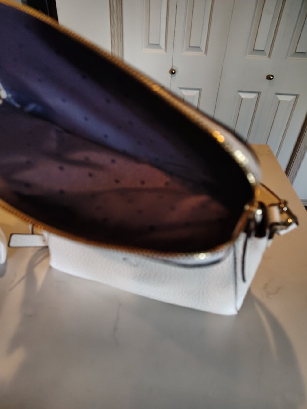 Kate Spade White Pebble Leather Crossbody/Satchel - Picture 8 of 8